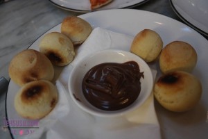 dough ball with nutella