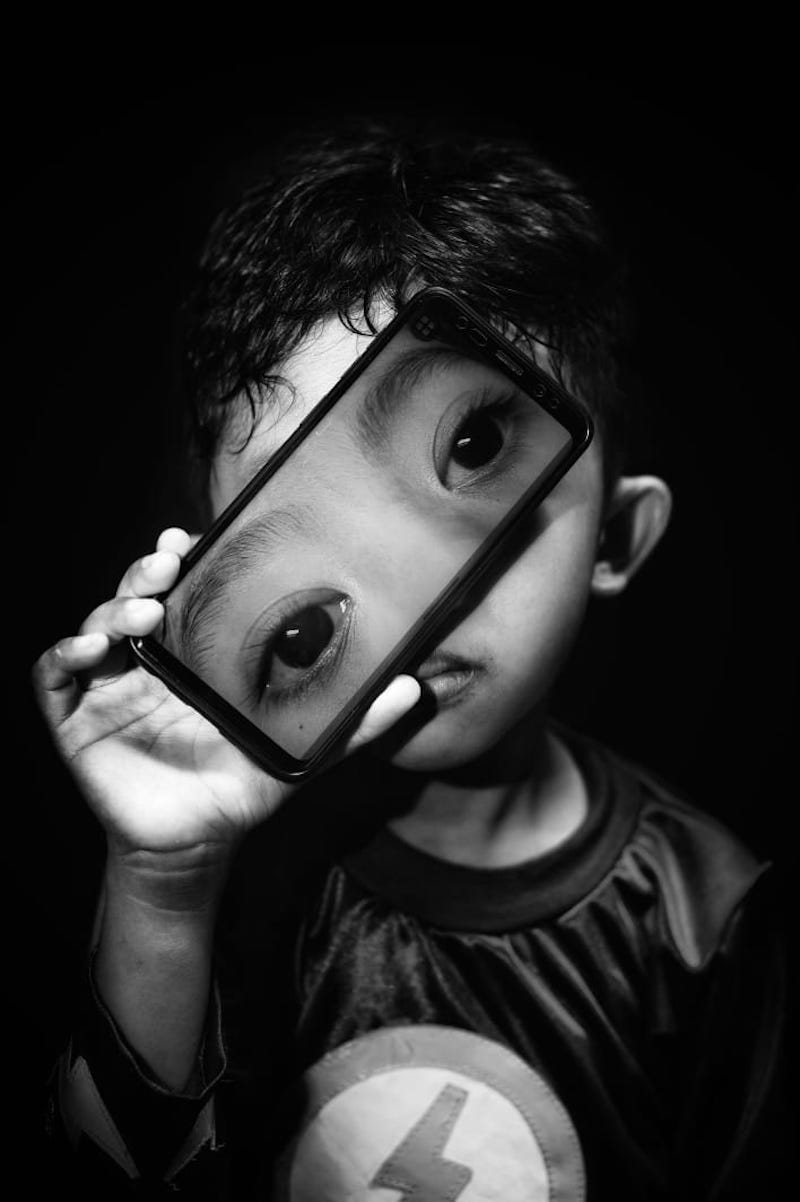 black and white photography anak