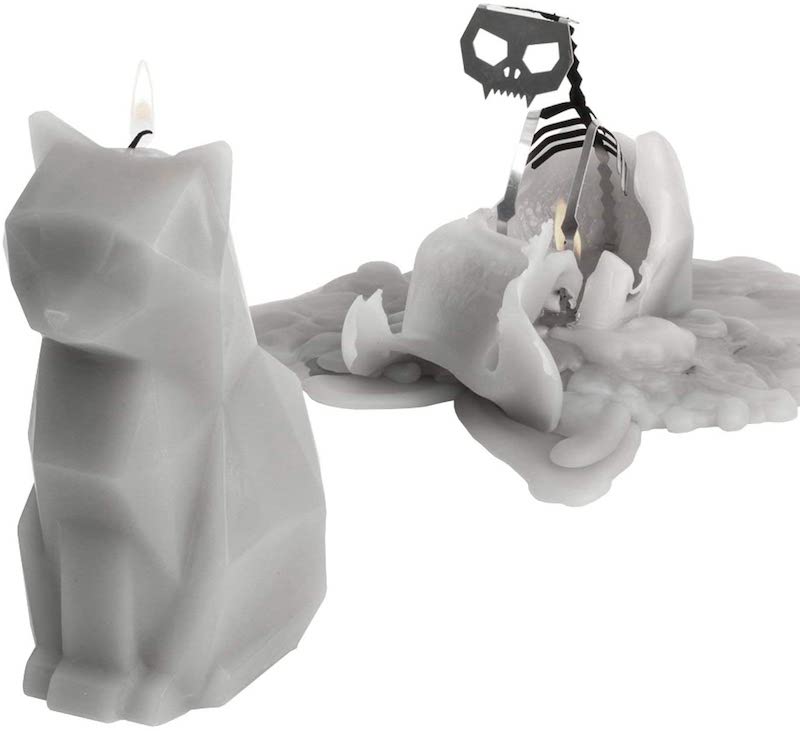 Gray Cat Candle